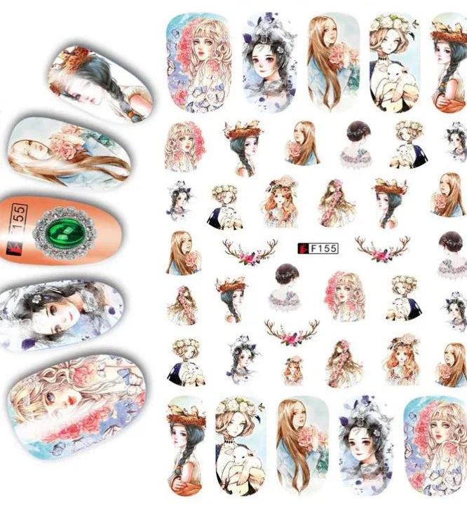Nail Sticker - Design F155 Girls - Unicorn Lab