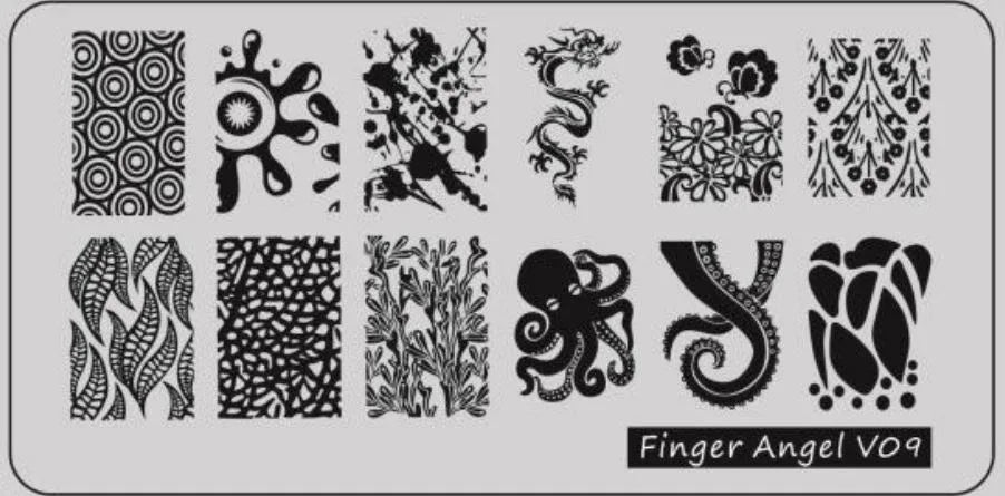 Stamping Plate - V09 Ocean - Unicorn Lab
