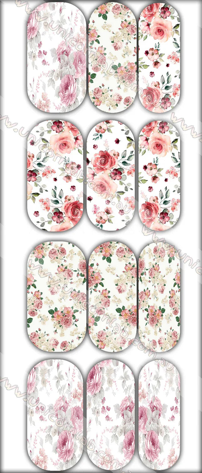 Floral Design 2 Waterslide Decals - Unicorn Lab
