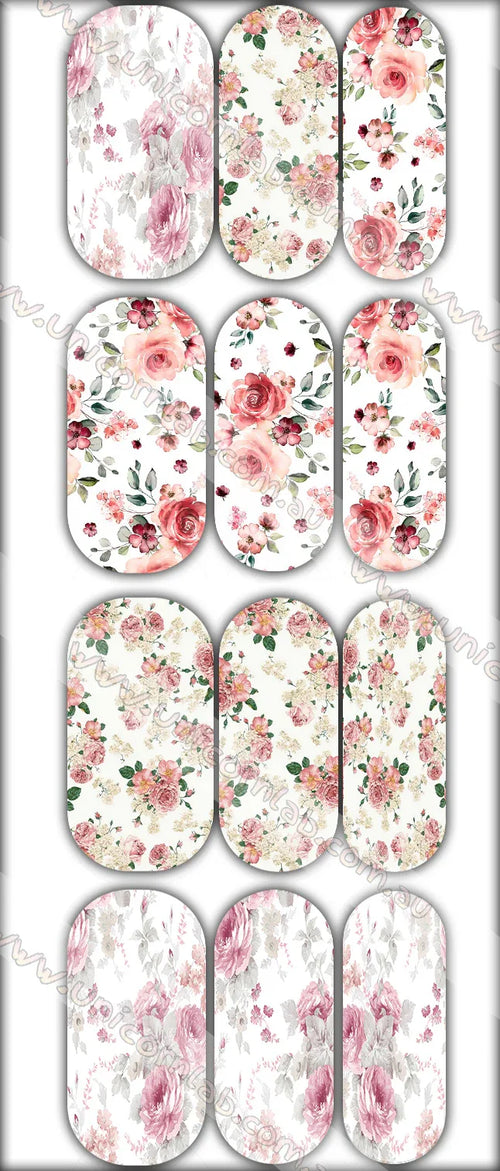 Floral Design 2 Waterslide Decals - Unicorn Lab