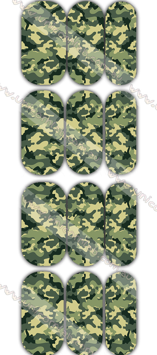 Green Camo Waterslide Decals waterslide decal