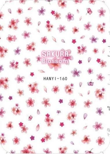 Nail Sticker - Design H160 Cherry Blossom - Unicorn Lab