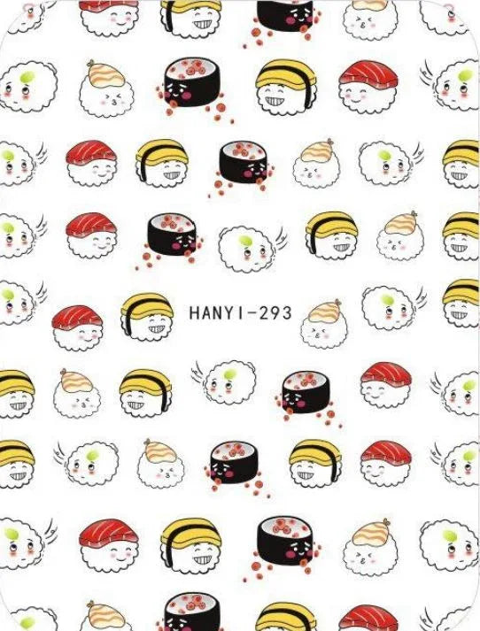Nail Sticker - Design H293 Sushi - Unicorn Lab
