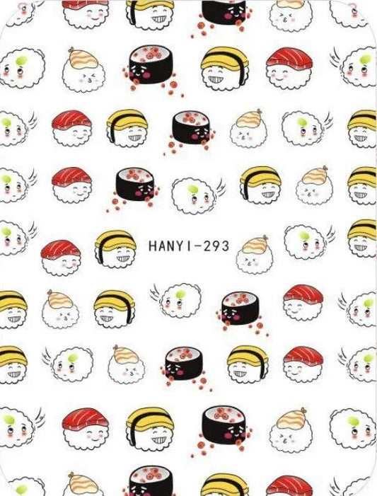 Nail Sticker - Design H293 Sushi - Unicorn Lab
