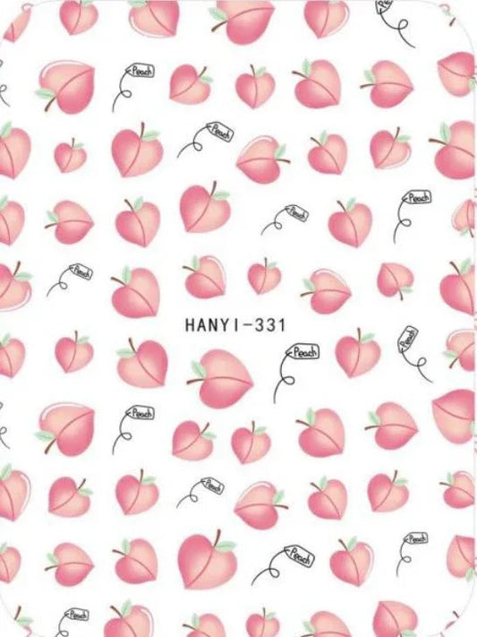 Nail Sticker - Design H331 Peaches - Unicorn Lab