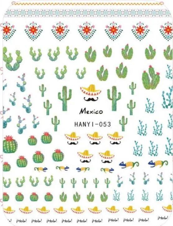 Nail Sticker - Design H53 Cactus vibes - Unicorn Lab