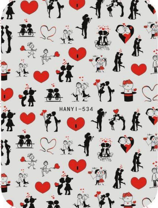 Nail Sticker - Design H534 Lovers - Unicorn Lab