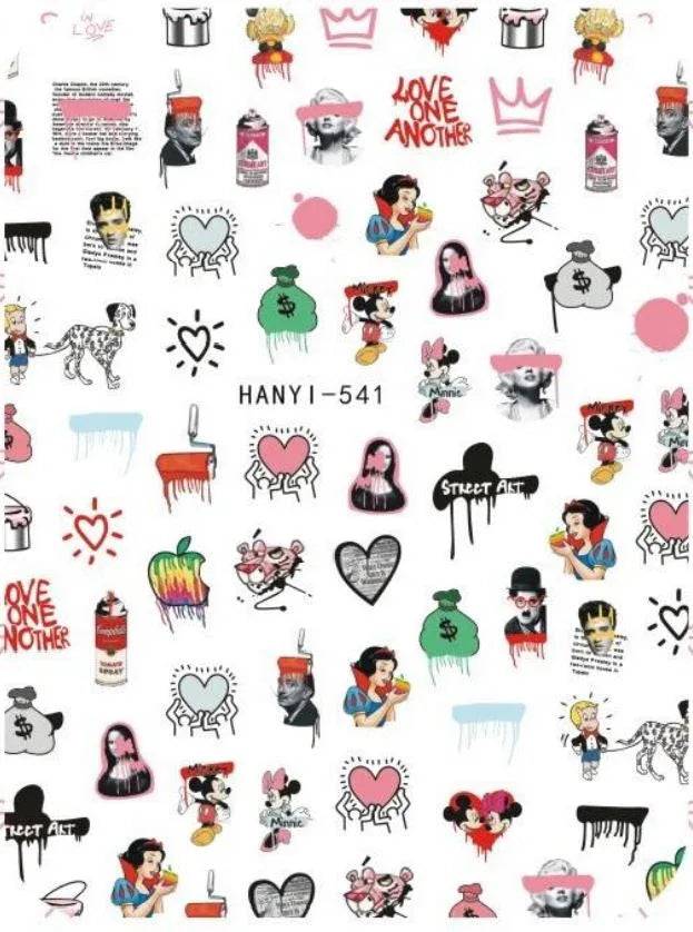 Nail Sticker - Design H541 Graffiti Art - Unicorn Lab