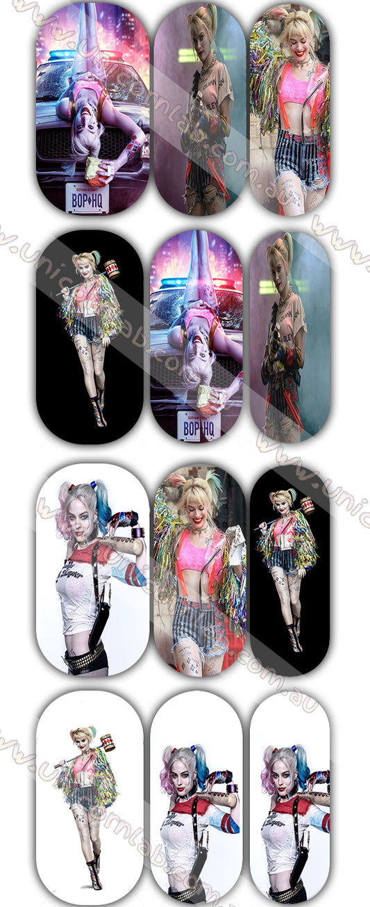 Harley Quinn Waterslide Decals waterslide decal