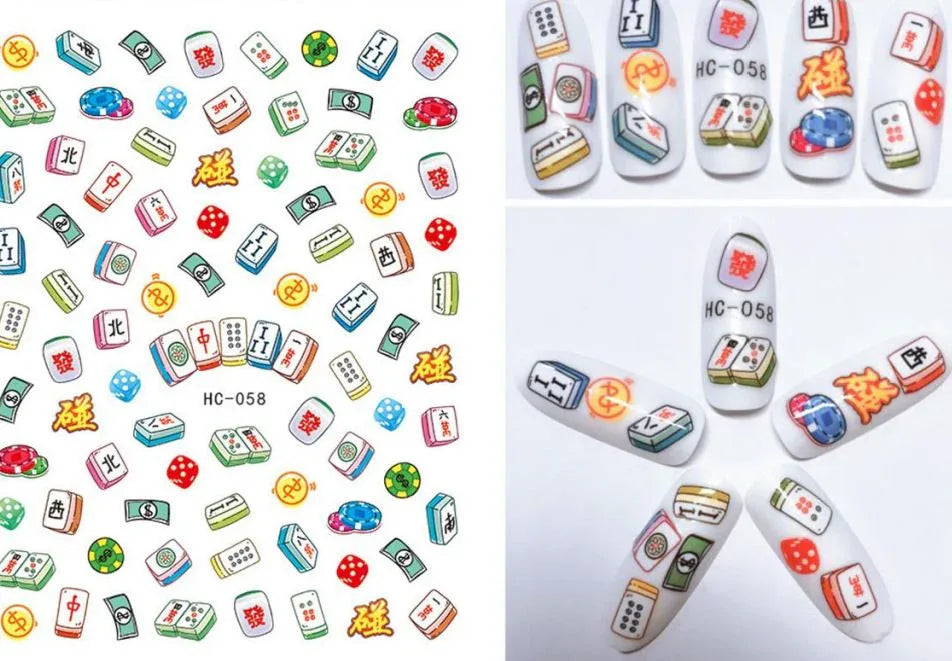 Nail Sticker - HC58 Gambling - Unicorn Lab