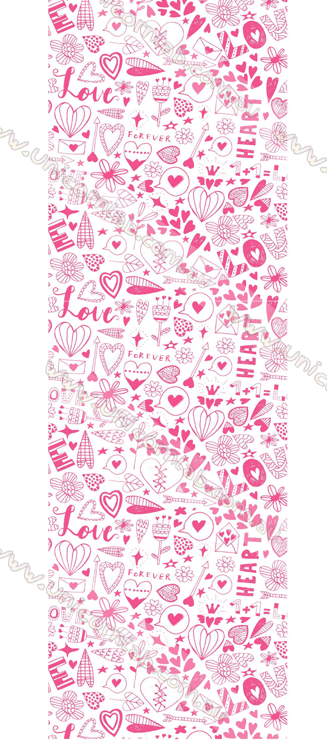 Pink Heart Wallpaper Waterslide Decals waterslide decal
