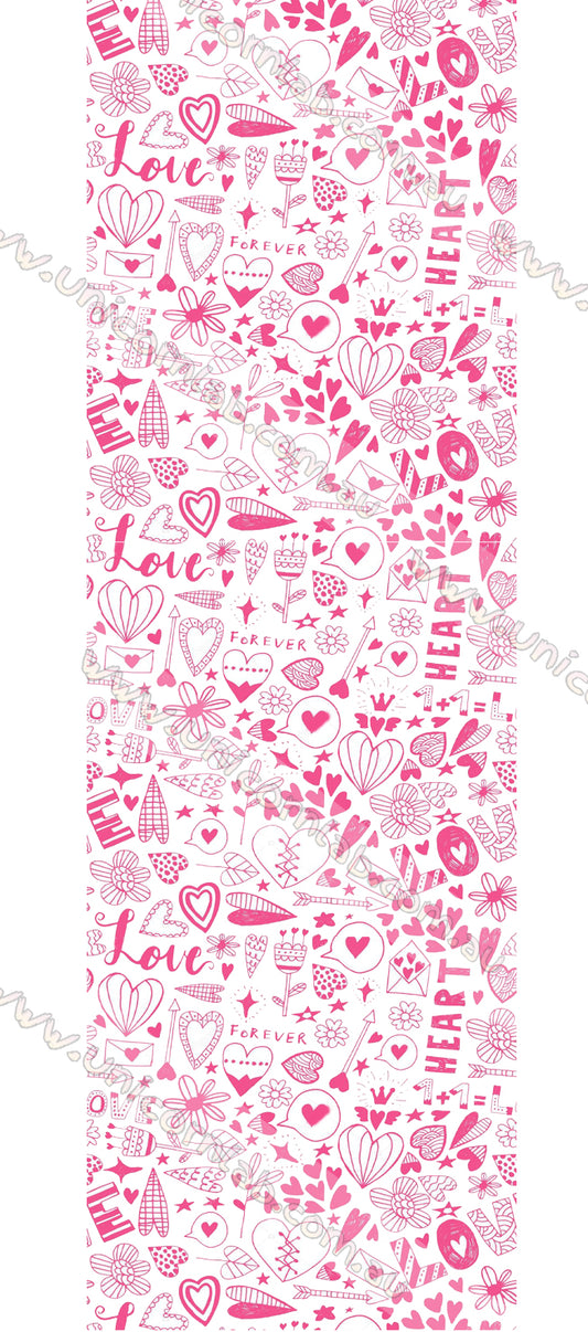 Pink Heart Wallpaper Waterslide Decals waterslide decal