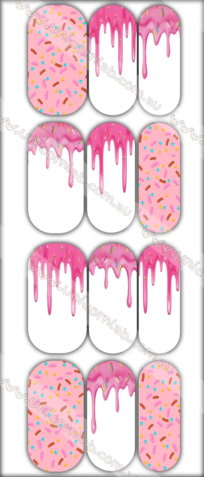 Ice-Cream pink Waterslide Decals - Unicorn Lab