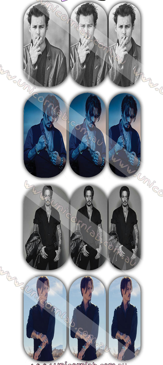 Johnny Depp Waterslide Decals waterslide decal