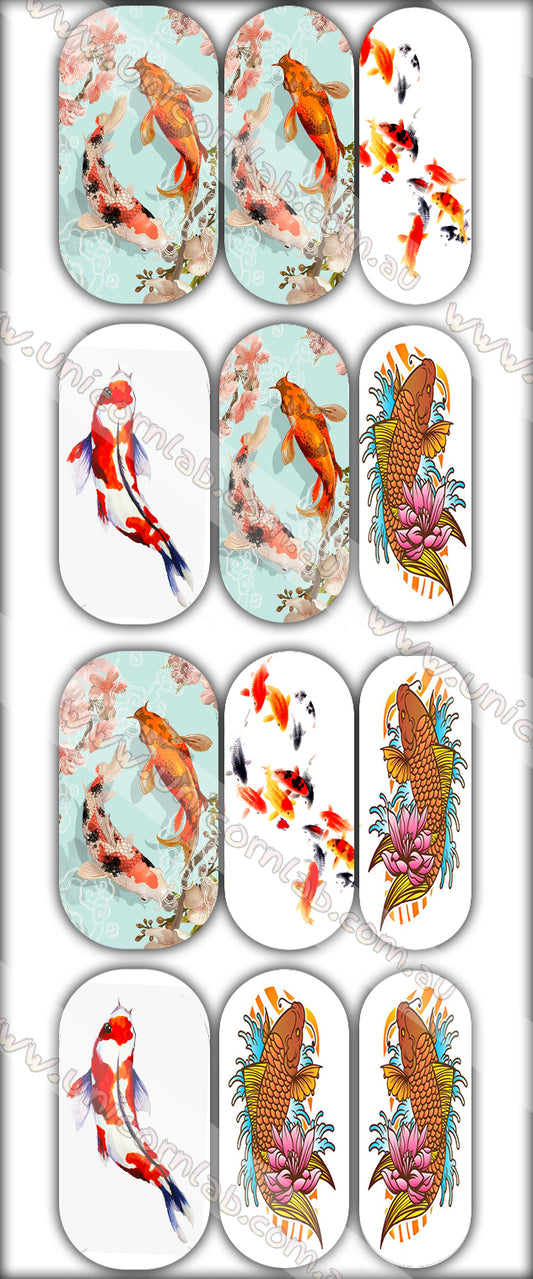 Koi Fish Waterslide Decals waterslide decal