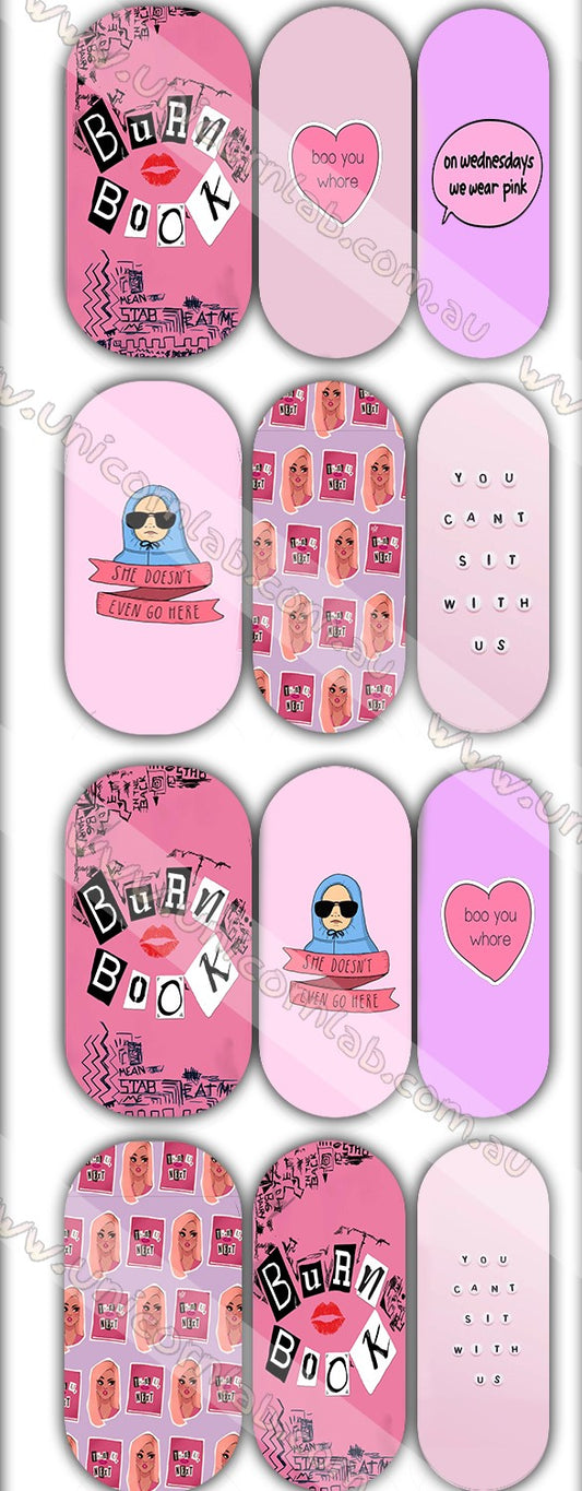 Mean Girls Waterslide Decals waterslide decal