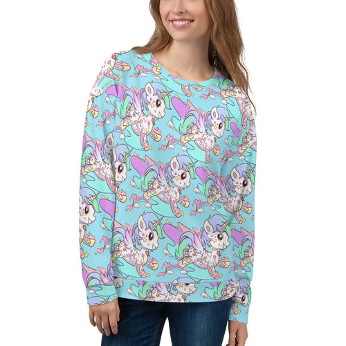 Black Tattoo Unicorn Unisex Sweatshirt - Emerson Crystals