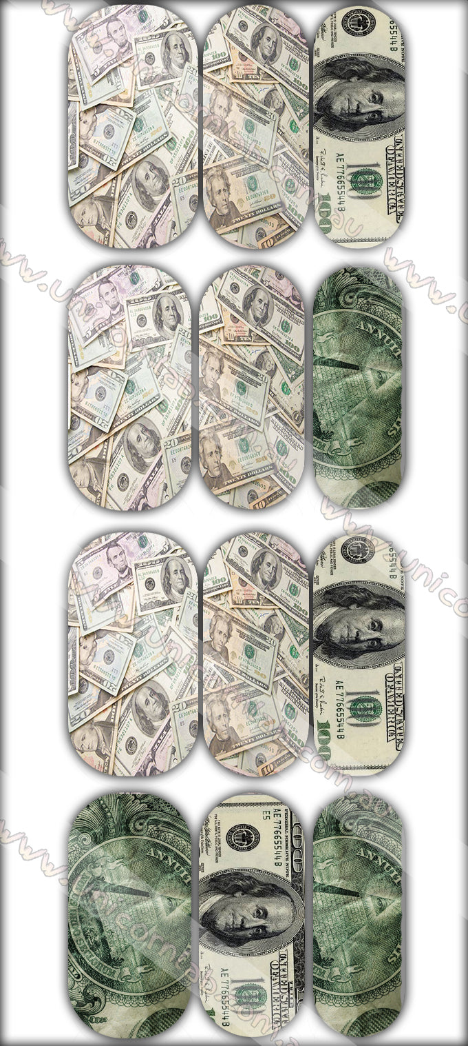 Cash Money Waterslide Decals waterslide decal