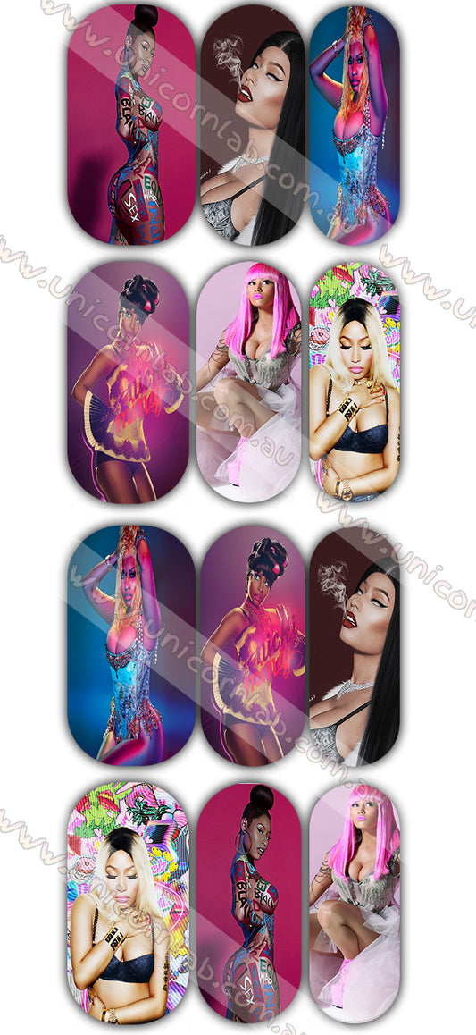 Nikki Minaj Waterslide Decals waterslide decal