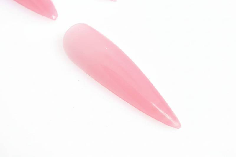 Long Pink Stiletto Tips - Unicorn Lab