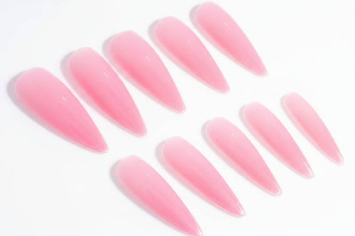 Long Pink Stiletto Tips - Unicorn Lab