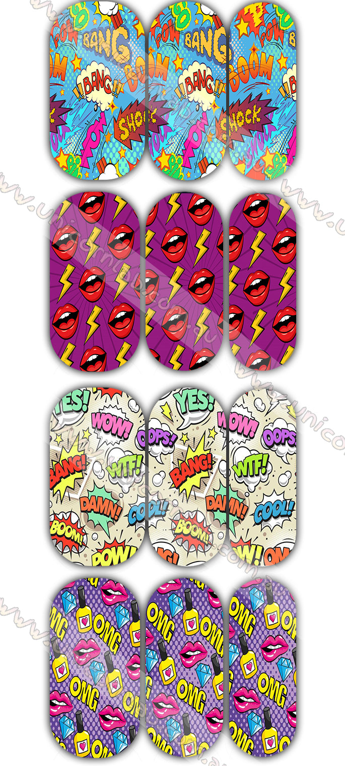 Pop Art Wallpaper Waterslide Decals waterslide decal