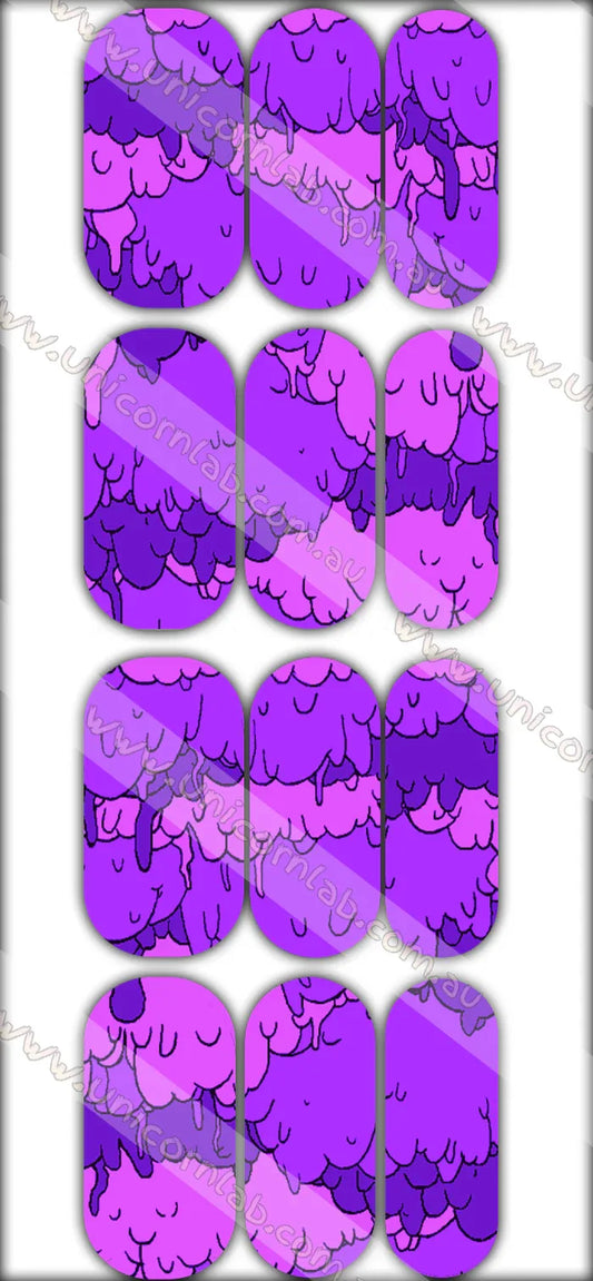 Purple Goo Drip Waterslide Decals - Unicorn Lab