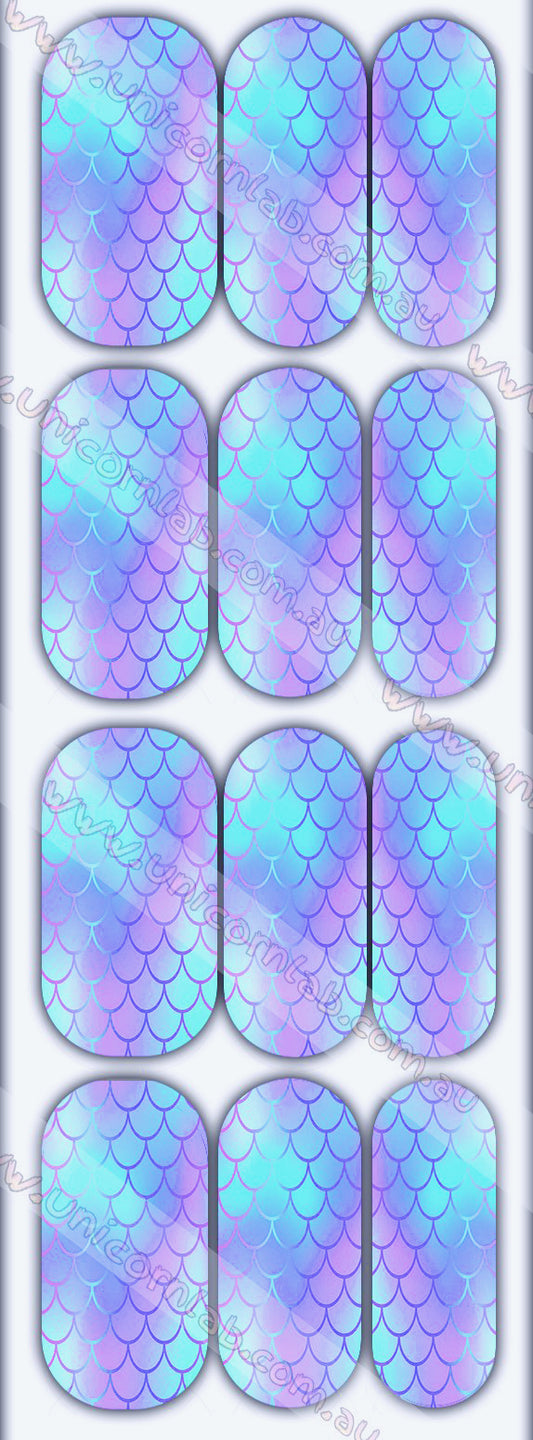 Purple Mermaid Scales Waterslide Decals waterslide decal