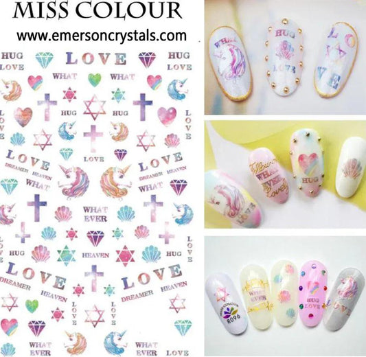 Nail Sticker - Design MC096 - Unicorn Lab