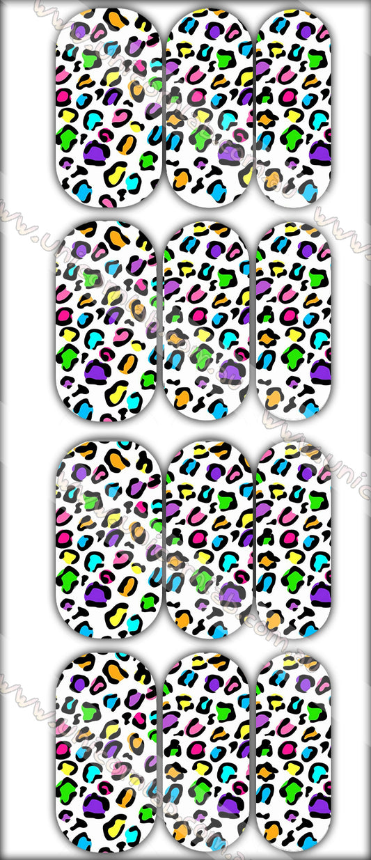 Rainbow Leopard Print Waterslide Decals waterslide decal