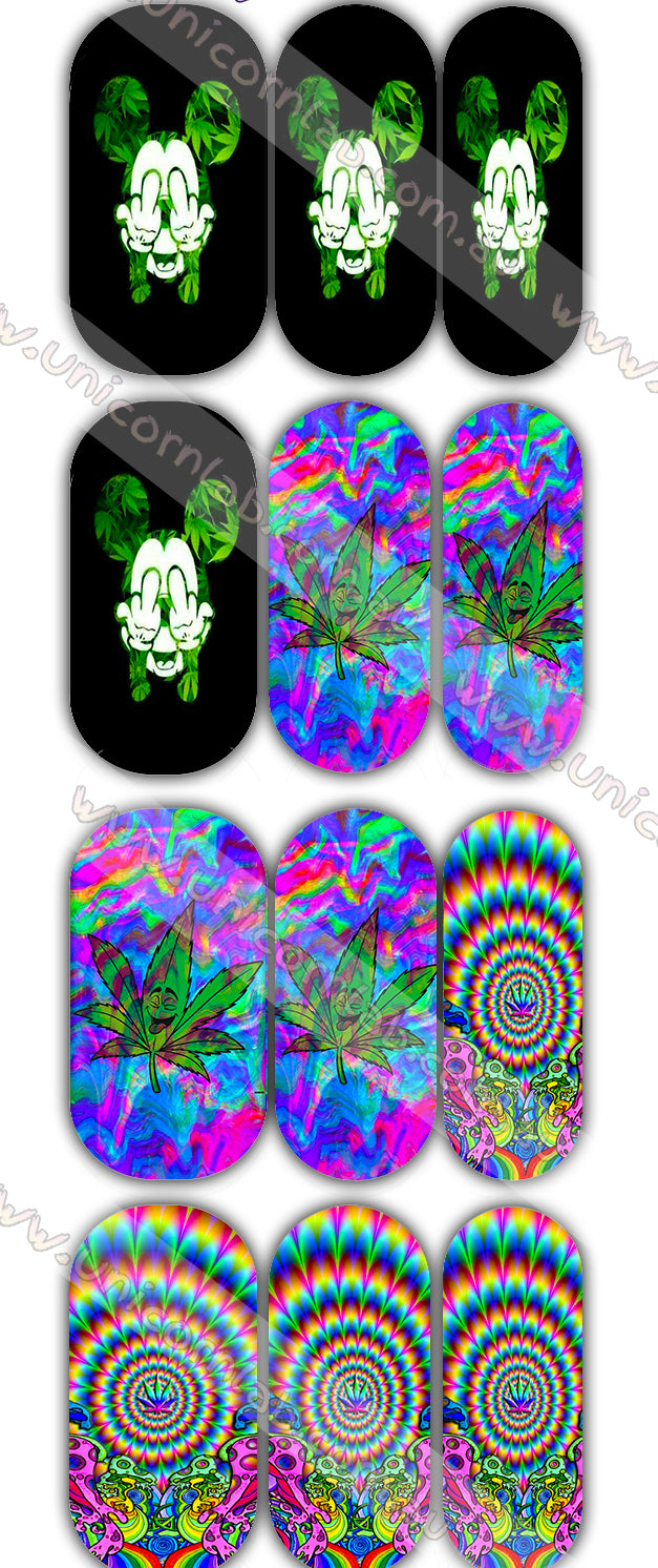 Acid 420 Design 2 Waterslide Decals waterslide decal