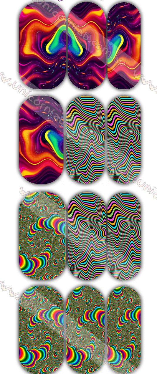 Holo Swirls Waterslide Decals waterslide decal