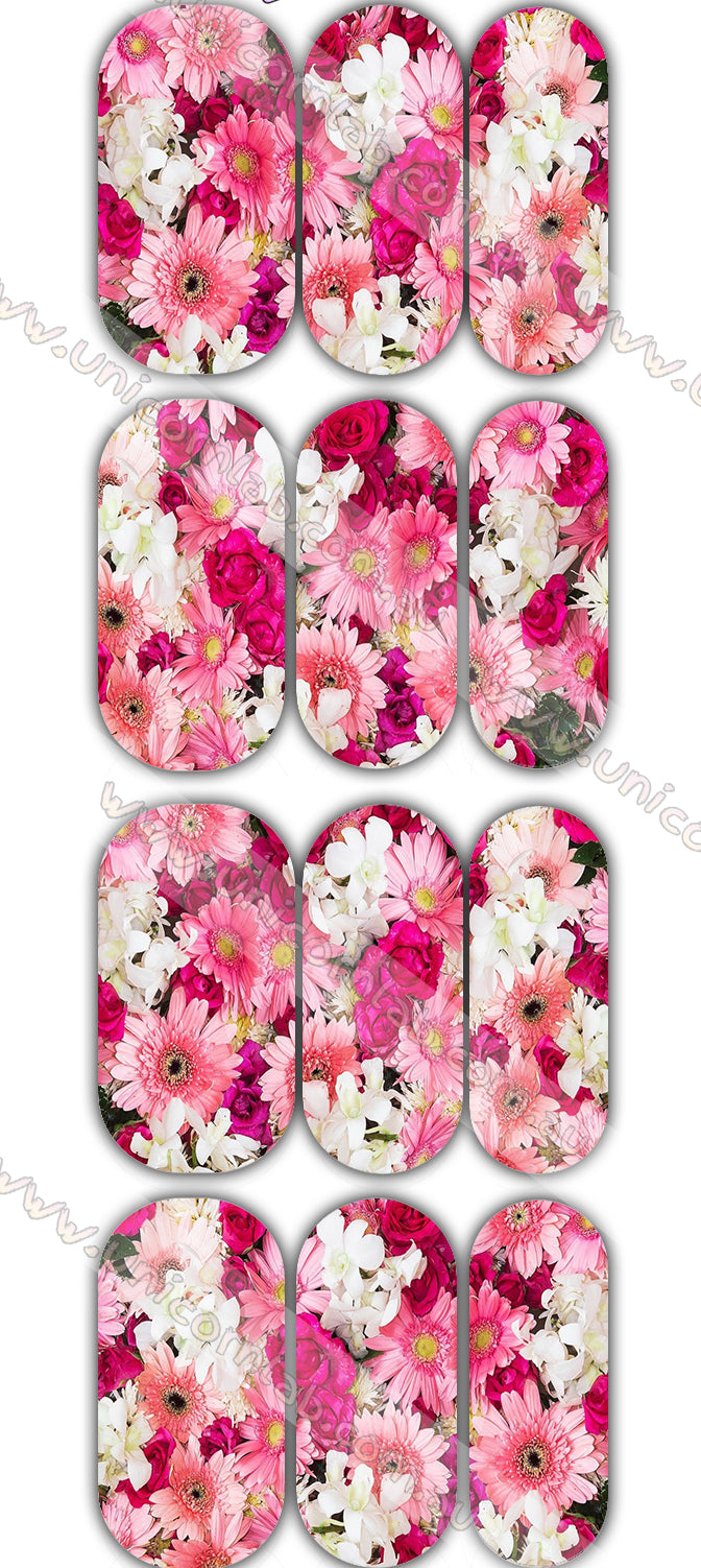 Pink Bouquet Waterslide Decals waterslide decal