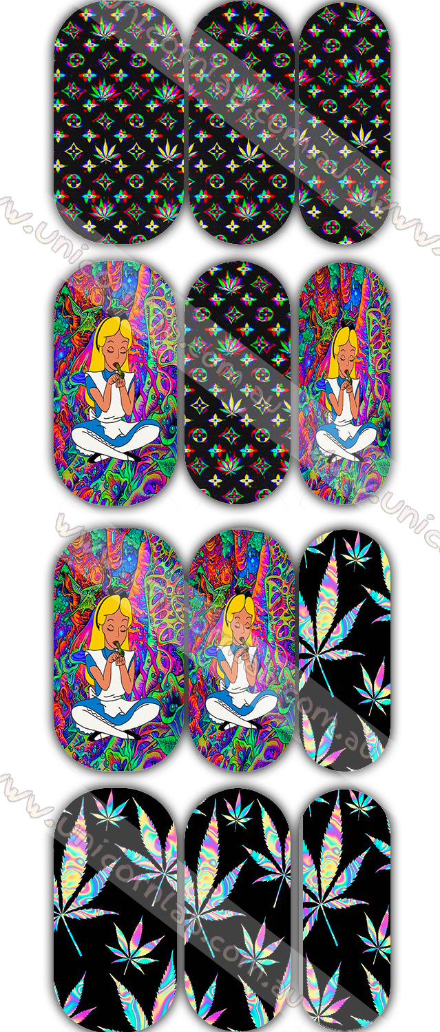 Acid 420 Design 1 Waterslide Decals waterslide decal