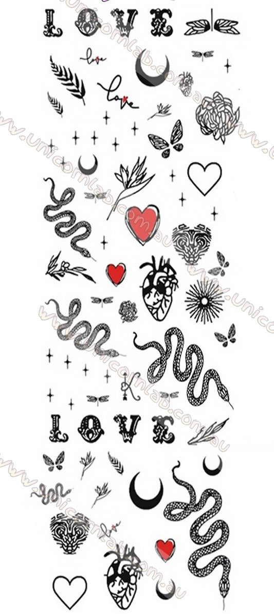 Snakes & Love Waterslide Decals waterslide decal