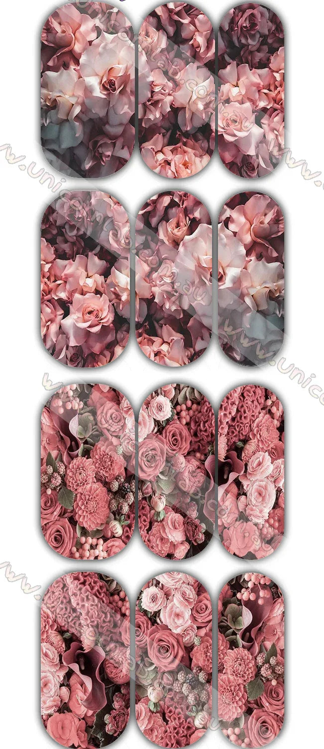 Vintage Bouquet Waterslide Decals - Unicorn Lab