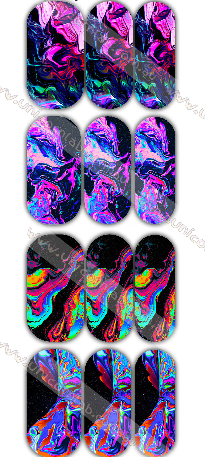 Acid Marble Waterslide Decals waterslide decal