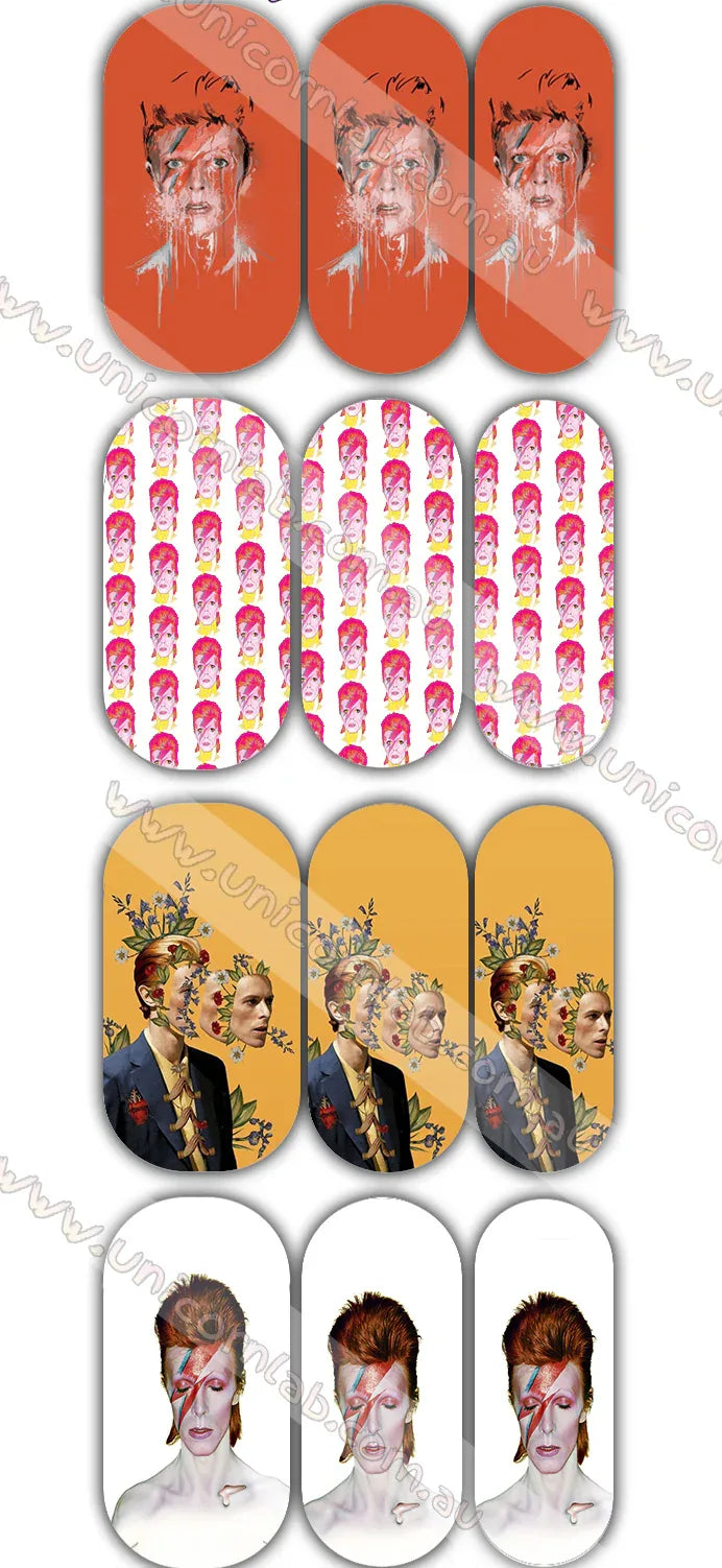 David Bowie Waterslide Decals - Unicorn Lab