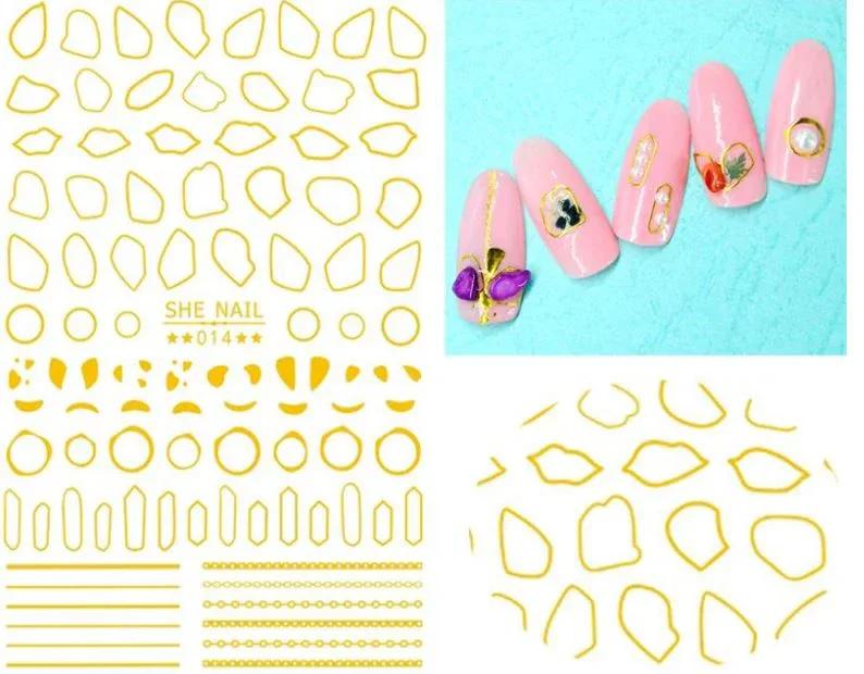 Nail Sticker - Design SH14 GOLD - Unicorn Lab