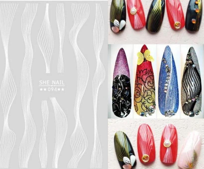 Nail Sticker - Design SH94 WHITE - Unicorn Lab