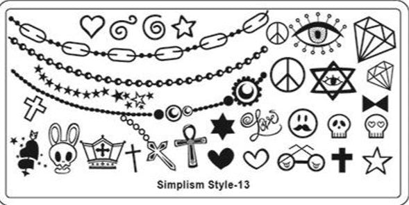 Stamping Plate - SS13 stamping plate The original Shimmer Cuticle Oil – Handcrafted in Melbourne since 2017 – First cuticle oil droppers to hit the Australian market