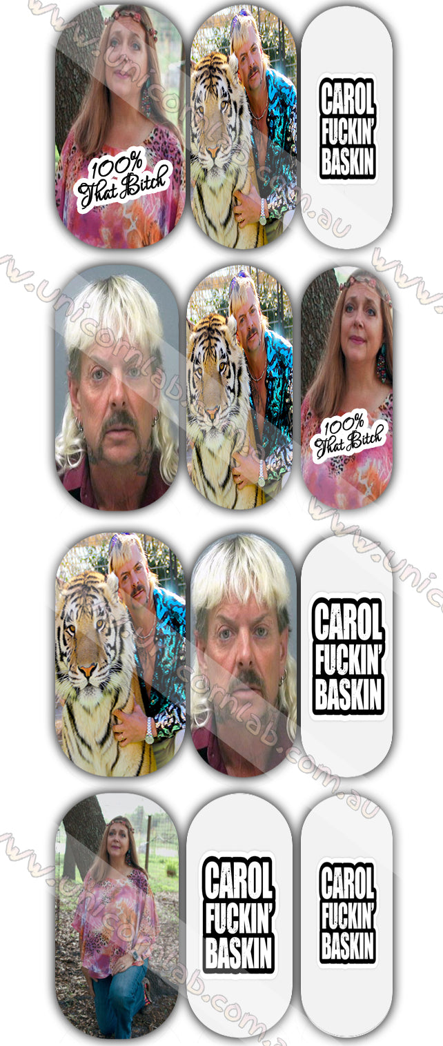 Tiger King Waterslide Decals waterslide decal