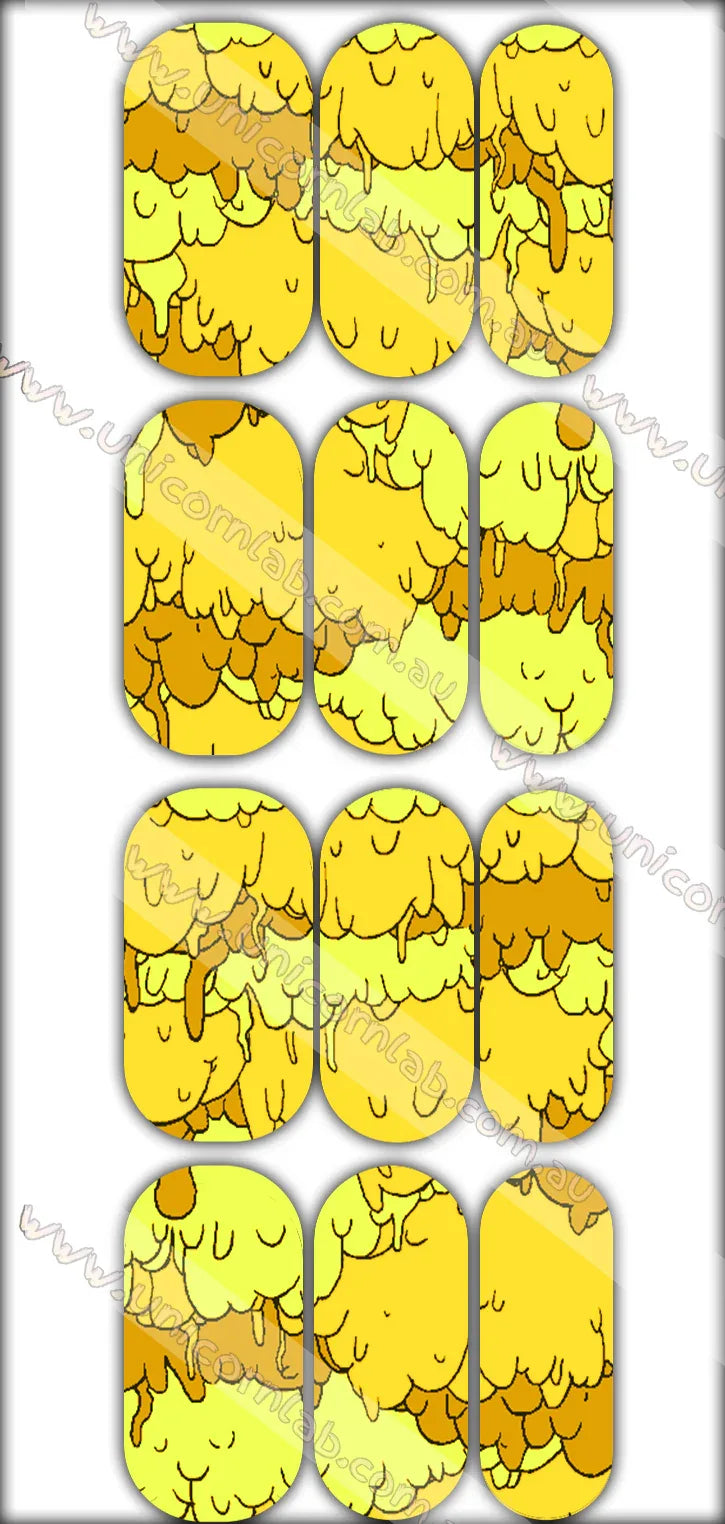 Yellow Goo Drip Waterslide Decals - Unicorn Lab