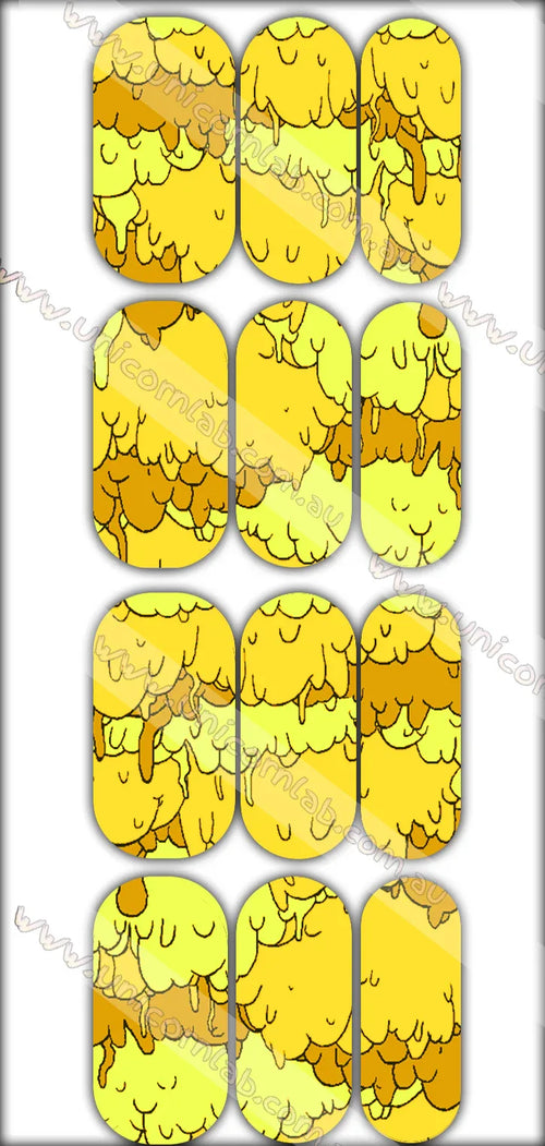 Yellow Goo Drip Waterslide Decals - Unicorn Lab